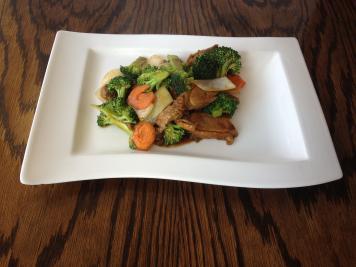 Roast Duck with Broccoli Spears  Oyster Sauce